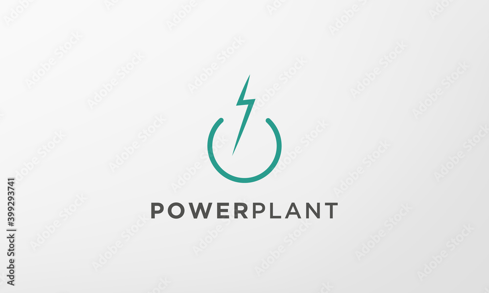 simple power lightning logo in modern style simple power lightning logo in modern style