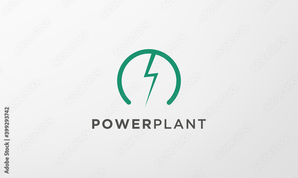 simple power lightning logo in modern style simple power lightning logo in modern style