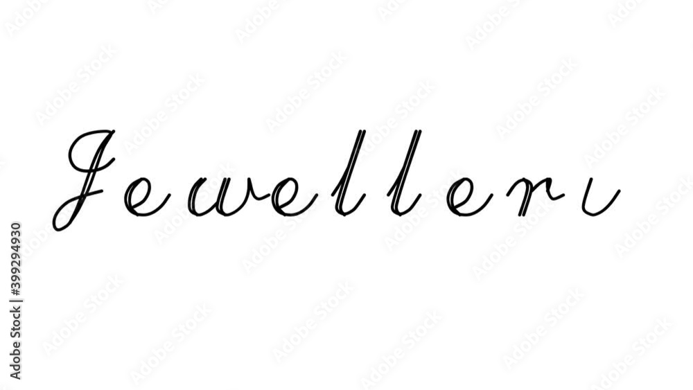 Jewellery Decorative Handwriting Animation in Six Cursive and Gothic Fonts