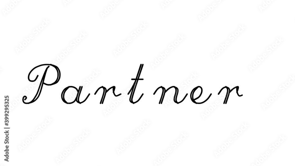 Partners Decorative Handwriting Animation in Six Cursive and Gothic Fonts Partners Decorative Handwriting Animation in Six Cursive and Gothic Fonts