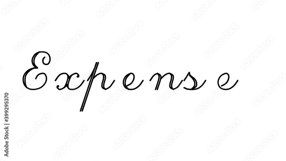Expenses Decorative Handwriting Animation in Six Cursive and Gothic Fonts Expenses Decorative Handwriting Animation in Six Cursive and Gothic Fonts