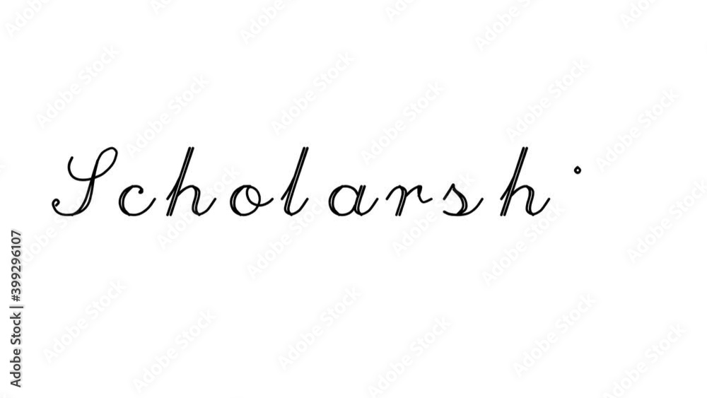 Scholarship Decorative Handwriting Animation in Six Cursive and Gothic Fonts