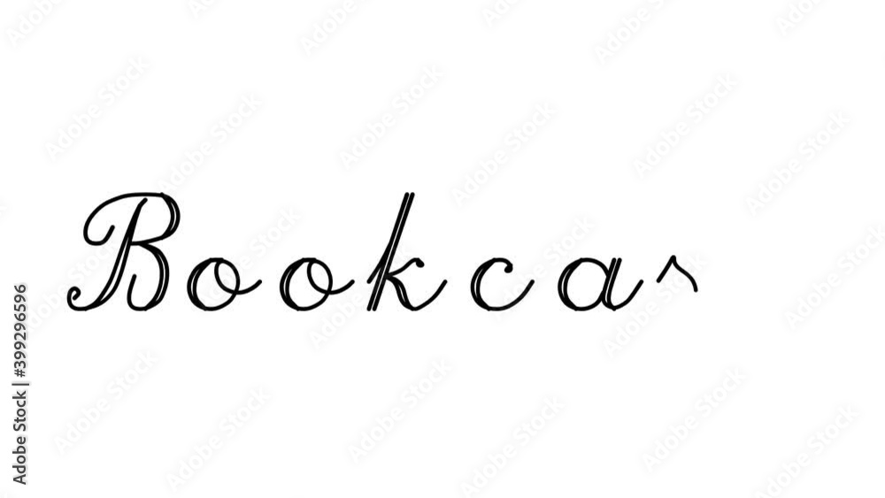 Bookcase Decorative Handwriting Animation in Six Cursive and Gothic Fonts Bookcase Decorative Handwriting Animation in Six Cursive and Gothic Fonts