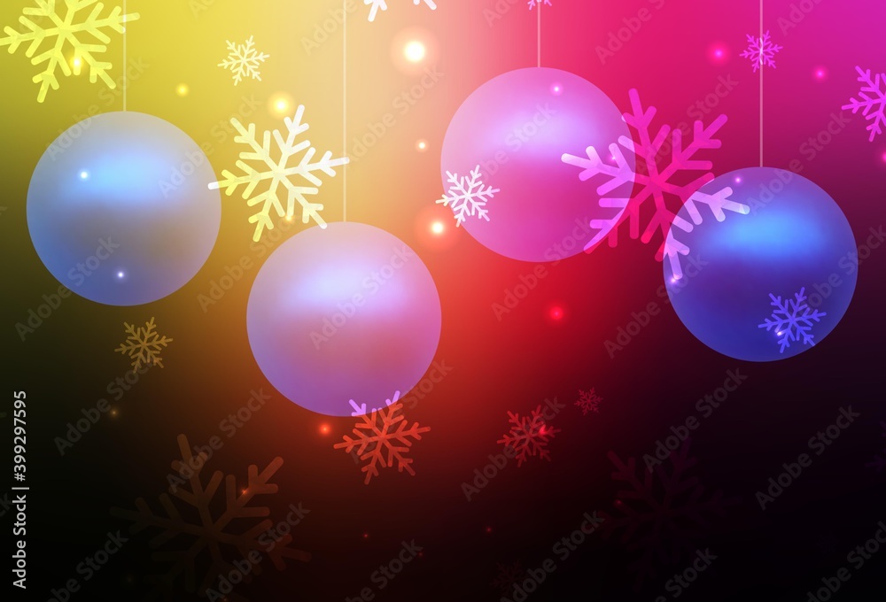 Dark Pink, Yellow vector background in Xmas style. Dark Pink, Yellow vector background in Xmas style.