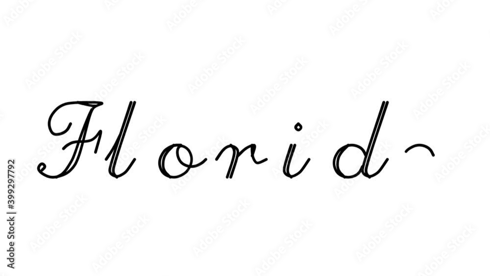 Florida Decorative Handwriting Animation in Six Cursive and Gothic Fonts Florida Decorative Handwriting Animation in Six Cursive and Gothic Fonts