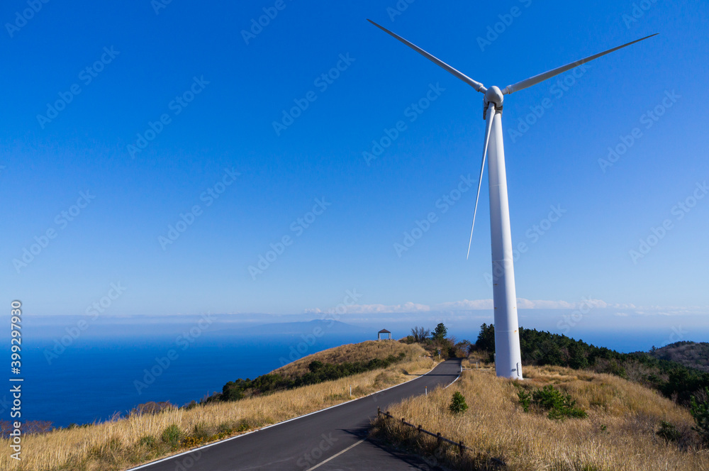 静岡県東伊豆の風力発電