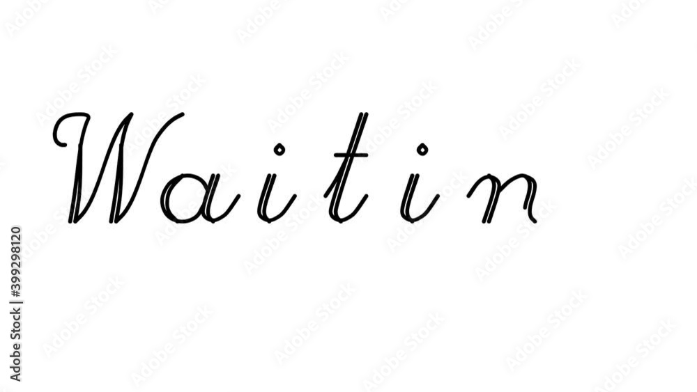 Waiting Decorative Handwriting Animation in Six Cursive and Gothic Fonts Waiting Decorative Handwriting Animation in Six Cursive and Gothic Fonts