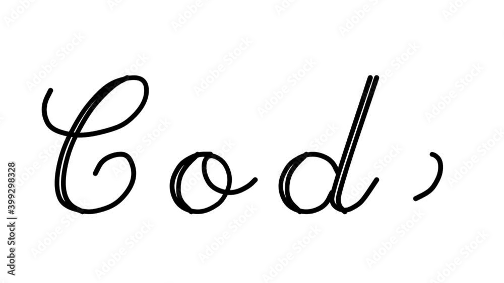 Code Decorative Handwriting Animation in Six Cursive and Gothic Fonts