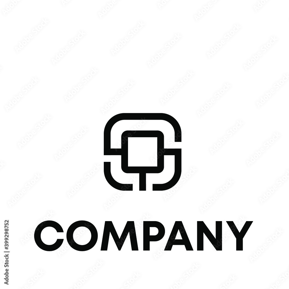 Fototapeta premium SQ logo design