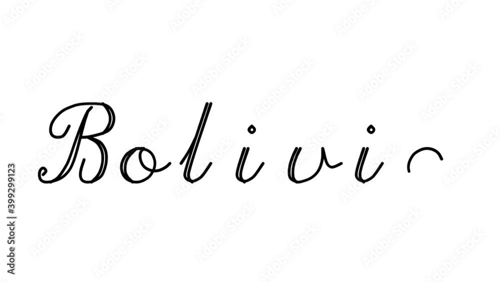 Bolivia Decorative Handwriting Animation in Six Cursive and Gothic Fonts Bolivia Decorative Handwriting Animation in Six Cursive and Gothic Fonts