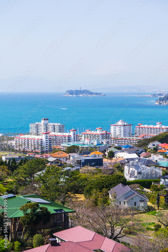 Obraz premium 神奈川県逗子市の披露山公園からの眺め
