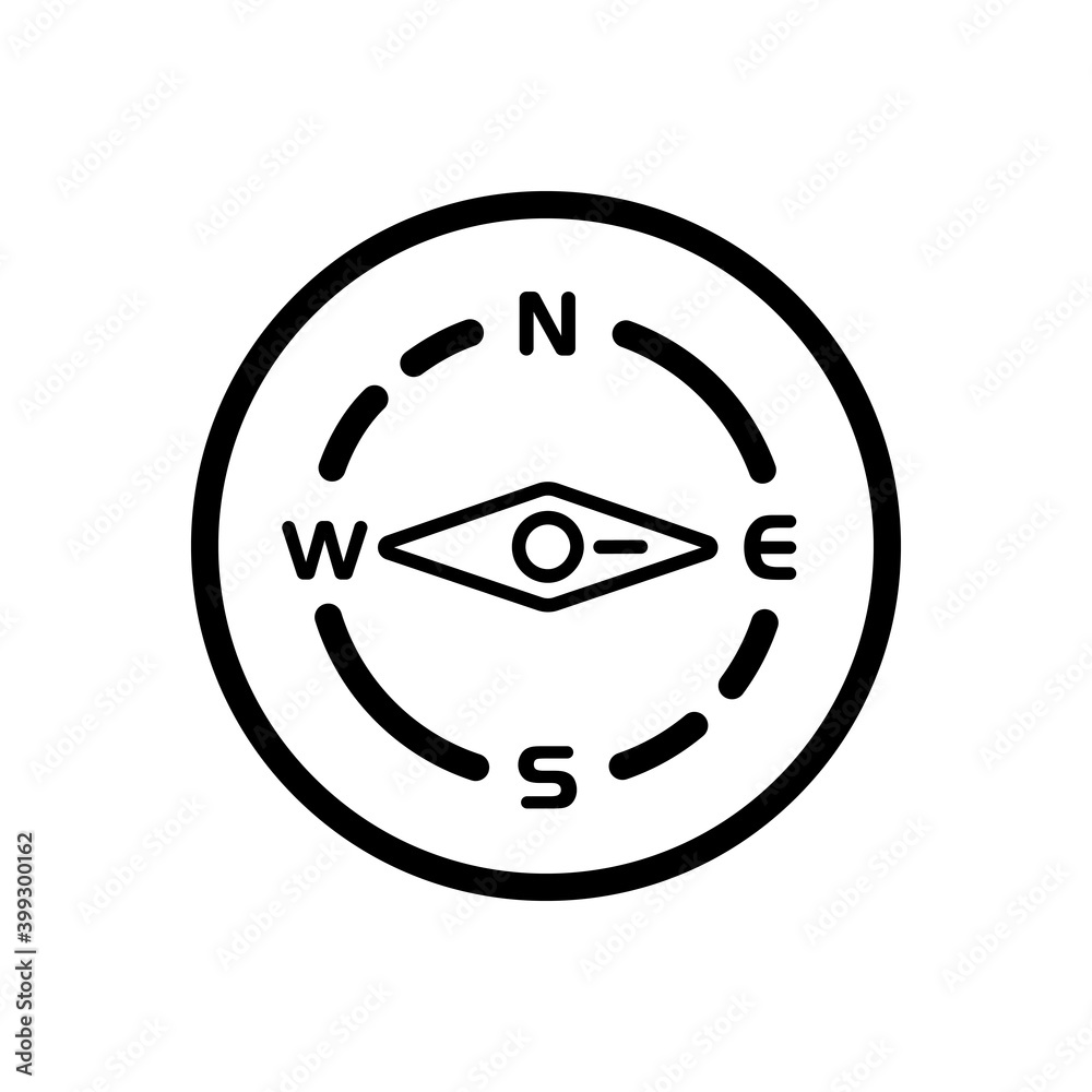 Compass. East direction. Weather icon in a circle. Isolated vector illustration Compass. East direction. Weather icon in a circle. Isolated vector illustration