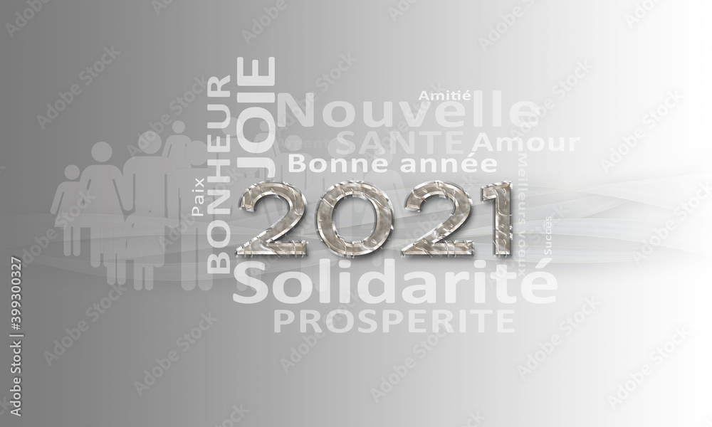 Obraz premium Bonne année 2021