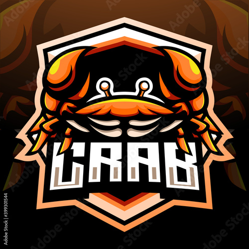 Crab mascot. esport logo design