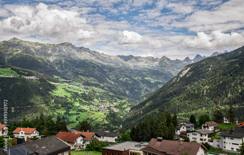 Berge und Täler in Ladis, Österreich