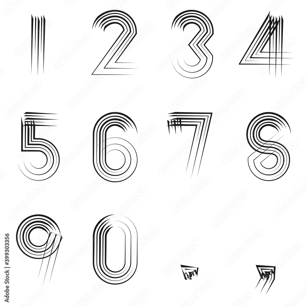 数字 セット 手描き 数字 セット 手描き
