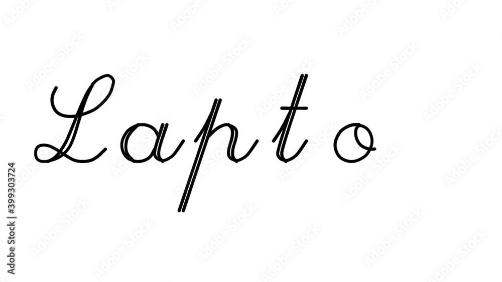 Laptop Decorative Handwriting Animation in Six Cursive and Gothic Fonts Laptop Decorative Handwriting Animation in Six Cursive and Gothic Fonts