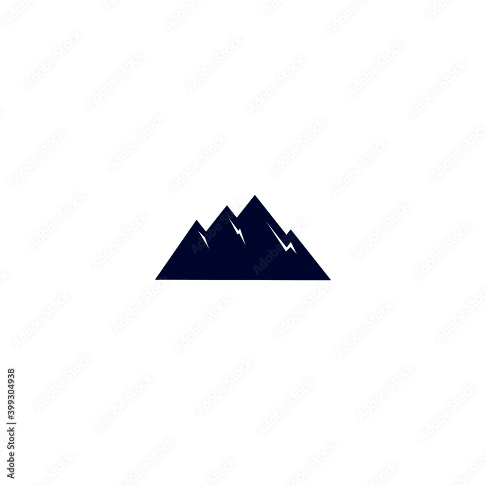 Design Mountains sign, symbol, logo, art isolated on white Design Mountains sign, symbol, logo, art isolated on white