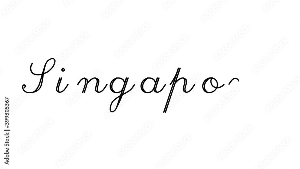 Singapore Decorative Handwriting Animation in Six Cursive and Gothic Fonts Singapore Decorative Handwriting Animation in Six Cursive and Gothic Fonts