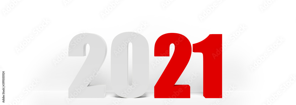 Happy New Year Background. Start in 2021. 3D illustration Happy New Year Background. Start in 2021. 3D illustration