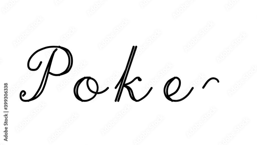 Poker Decorative Handwriting Animation in Six Cursive and Gothic Fonts Poker Decorative Handwriting Animation in Six Cursive and Gothic Fonts