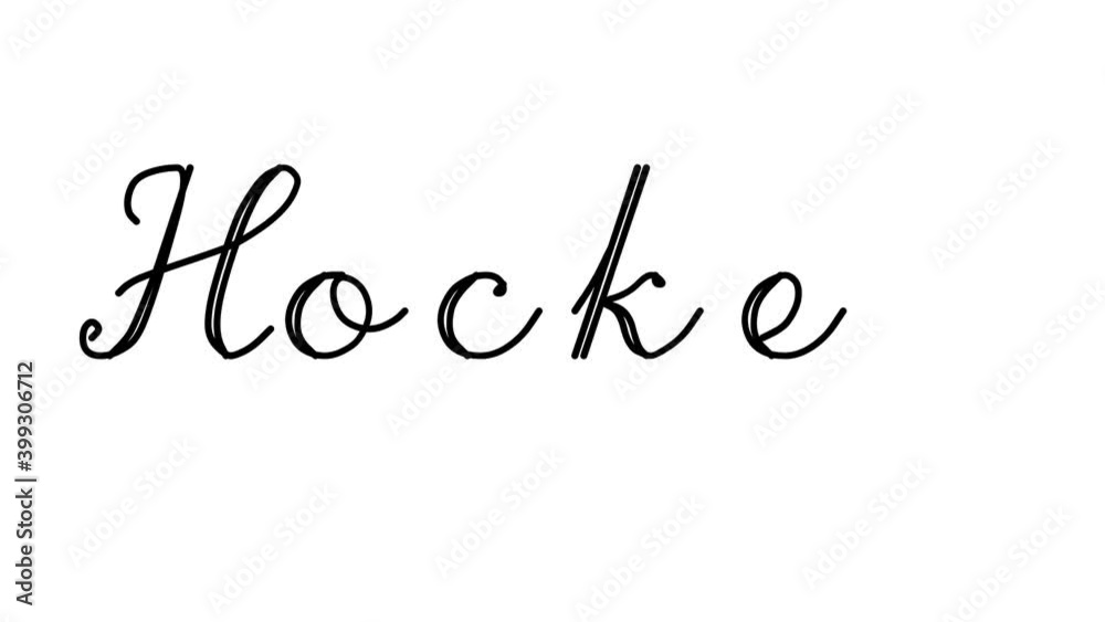 Hockey Decorative Handwriting Animation in Six Cursive and Gothic Fonts Hockey Decorative Handwriting Animation in Six Cursive and Gothic Fonts