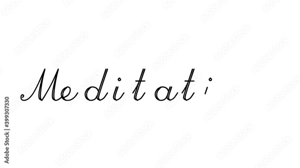 Meditation Decorative Handwriting Animation in Six Cursive and Gothic Fonts Meditation Decorative Handwriting Animation in Six Cursive and Gothic Fonts