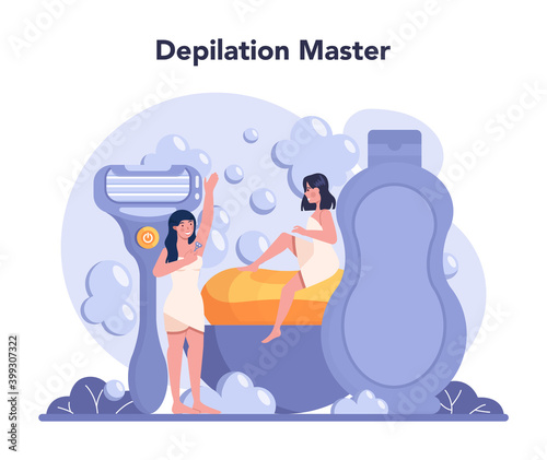 Depilation and epilation concept. Hair removal methods idea.