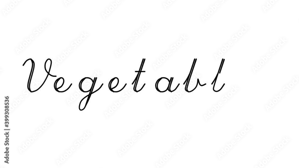 Vegetables Decorative Handwriting Animation in Six Cursive and Gothic Fonts Vegetables Decorative Handwriting Animation in Six Cursive and Gothic Fonts