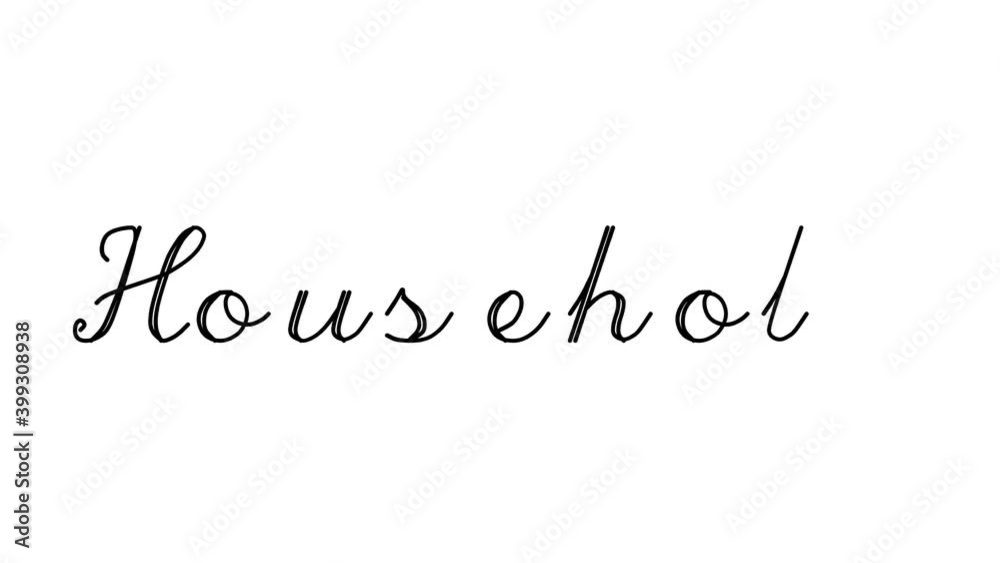 Household Decorative Handwriting Animation in Six Cursive and Gothic Fonts Household Decorative Handwriting Animation in Six Cursive and Gothic Fonts