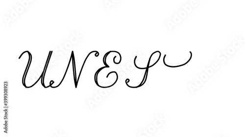 UNESCO Decorative Handwriting Animation in Six Cursive and Gothic Fonts
