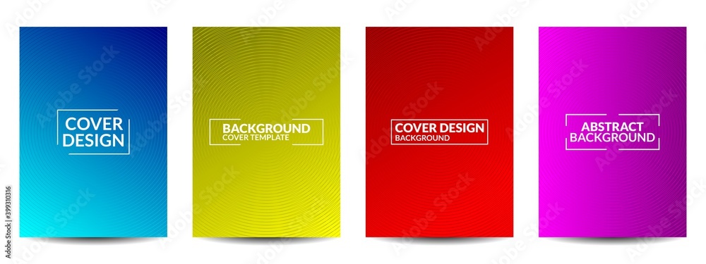 Minimal Vector covers design. Colorful abstract geometric.