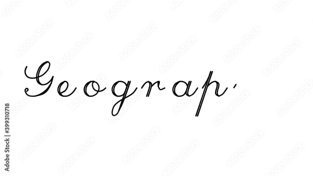 Geography Decorative Handwriting Animation in Six Cursive and Gothic Fonts Geography Decorative Handwriting Animation in Six Cursive and Gothic Fonts