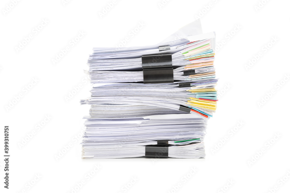 Stack of Documents isolated on white background Stack of Documents isolated on white background
