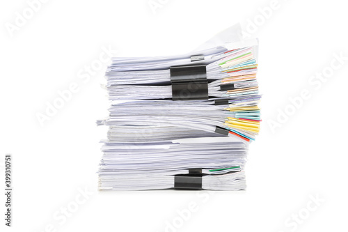 Stack of Documents isolated on white background