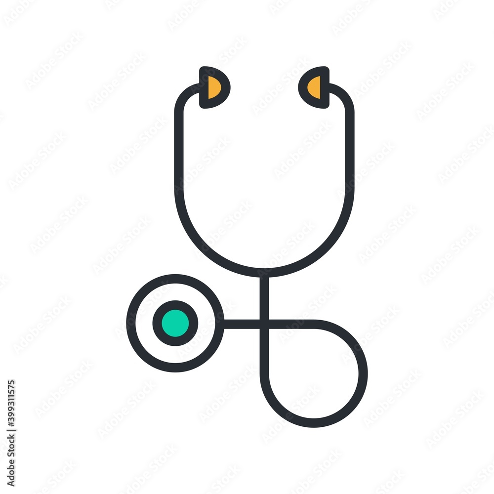 Stethoscope icon isolated on white background. Medical tool, healthcare concept. Stethoscope icon isolated on white background. Medical tool, healthcare concept.