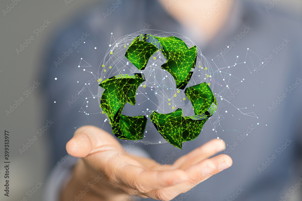 Concept of recycling - 3d rendering eco Concept of recycling - 3d rendering eco