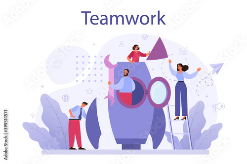 Business teamwork concept. Idea of partnership and cooperation