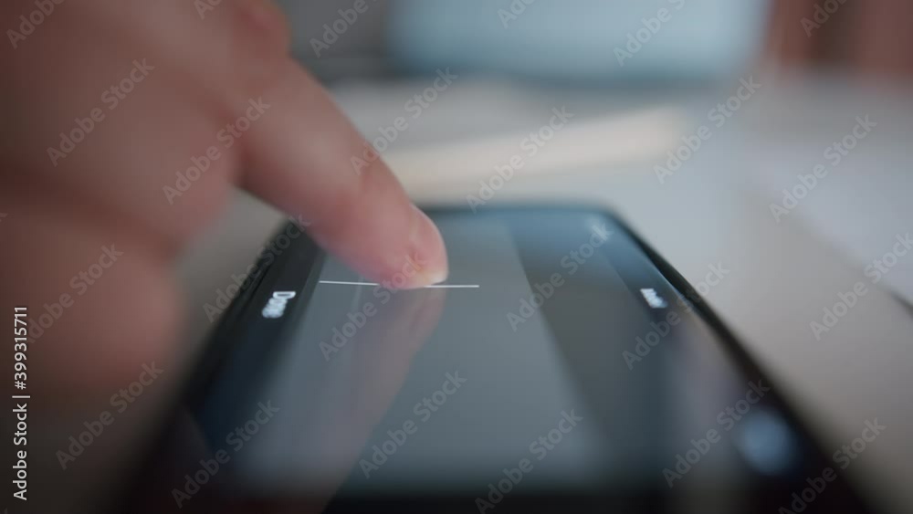 Hand Sign In Computer Electronic signature on tablet computer by hand. Sign Document of deal ...