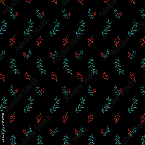 Christmas mistletoe background 