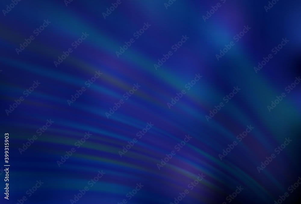Dark BLUE vector colorful blur background.