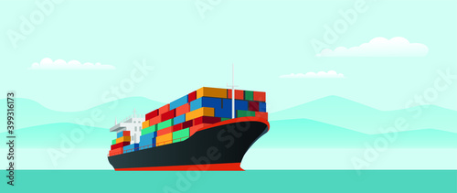Cargo shipping vector