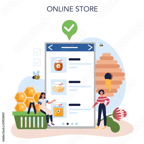 Hiver or beekeeper online service or platform. Professional farmer