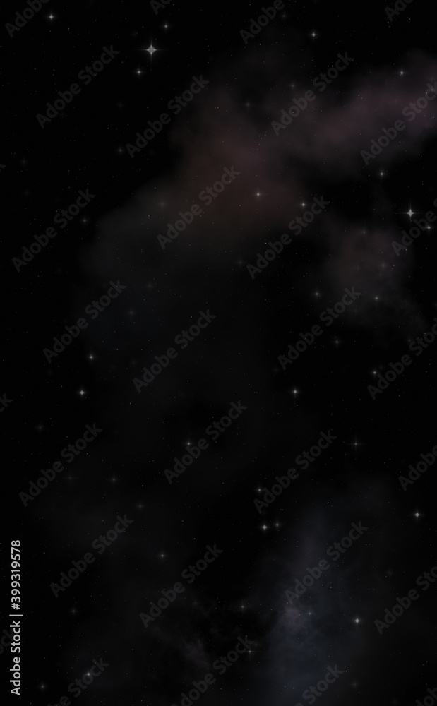 Obraz premium Star field in galaxy space with colorful nebula. Sci fi background of deep space. Ethereal wallpaper.