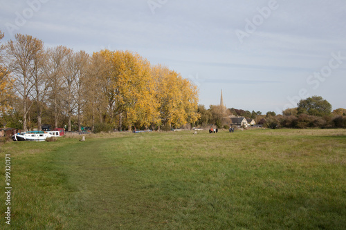 Countryside at Lechlade, Gloucestershire in the United Kingdom
