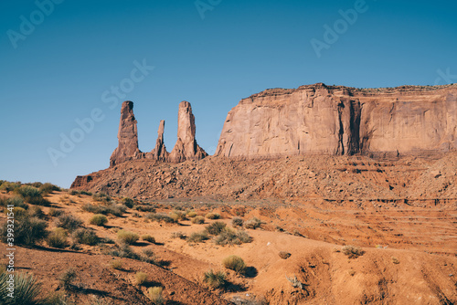 Mountain ridge in valley of rocks
