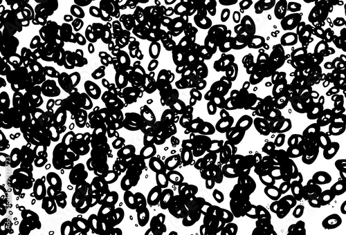 Black and white vector template with circles.