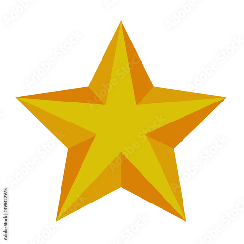 happy merry christmas golden star with five pointed icon