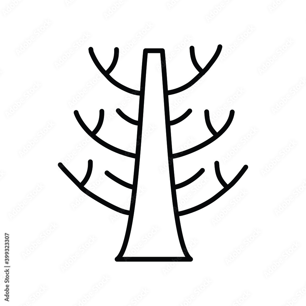 Tree without leaves line icon Tree without leaves line icon