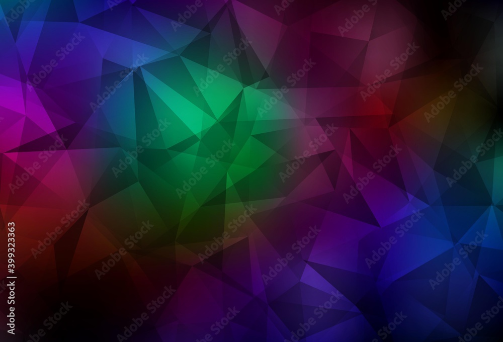 Obraz premium Dark Multicolor vector shining triangular layout.